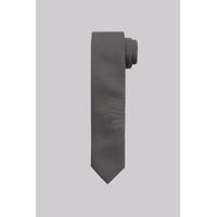 Moss London Grey Plain Skinny Tie