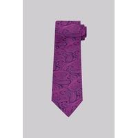 Moss Esq. Magenta Paisley Silk Tie