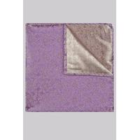 Moss 1851 Purple & Gold Geo Silk Pocket Square