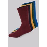 Moss 1851 Multi 5 Pack Cotton Blend Socks