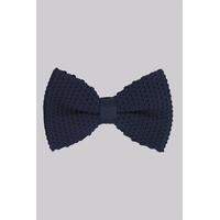 Moss London Navy Knitted Bow Tie