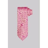 Moss 1851 Gold & Fuchsia Swirl Silk Tie