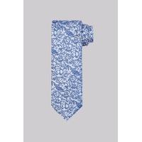 moss 1851navy silver swirl silk tie