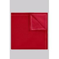 moss london red stitch border pocket square