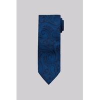 Moss 1851 Navy Paisley Silk Tie