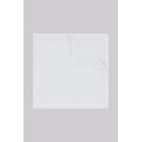 Moss 1851 White Plain Cotton Pocket Square