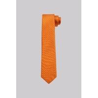 Moss London Premium Orange Spot Silk Skinny Tie