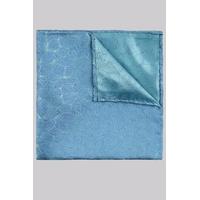 Moss London Premium Blue Petals Silk Pocket Square