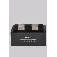 moss london gunmetal textured cufflinks