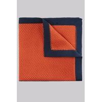 Moss London Orange Knitted Pocket Square