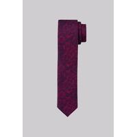 moss london premium fuchsia petals silk skinny tie