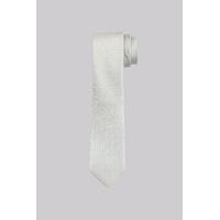 moss london premium silver geo silk skinny tie