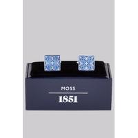 moss 1851 blue tonal tile cufflinks