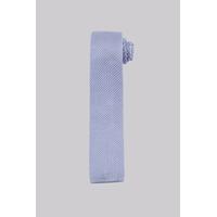 Moss London Sky Blue Knit Skinny Tie