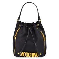 MOSCHINO Nylon Logo Bucket Bag