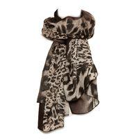 Moda in Pelle Leppiescarf Dark Leopard Scarves