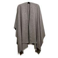 moda in pelle sofiponcho grey accessories