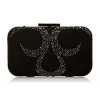 Moda in Pelle Larosaclutch Black Matchmate Handbags