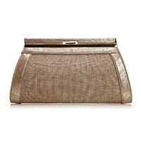 Moda in Pelle Perlaclutch Gold Occasion Handbags