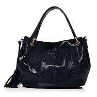 Moda in Pelle Granzebag Navy Casual Handbags