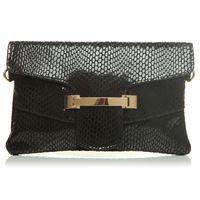 Moda in Pelle Zoeyclutch Black Match Bags