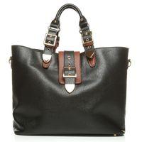 moda in pelle darcybag black and tan mix upper fashion bags