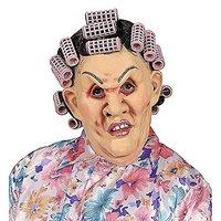Mother - In - Law Masks W/ Hair & Curlers Wig For Fancy Dress Costumes &