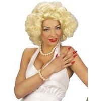 Movie Star Blonde Marylin Wig For Fancy Dress Costumes & Outfits Accessory