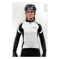Moozes Zita Womens Long Sleeve Cycling Jersey - White / XLarge