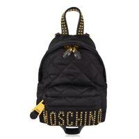 moschino mini studded quilted backpack