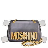 MOSCHINO Printed Leather Clutch Bag