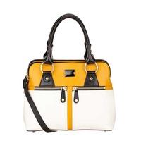 Modalu Pippa: Yellow And White Leather Mini Bag MH4583 YELLOW MIX