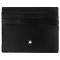 montblanc black leather 6cc wallet 35803