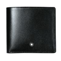 montblanc black leather 8cc wallet 7163