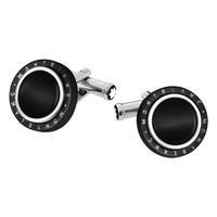 Montblanc Round Black Onyx Cufflinks 104506