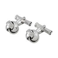 montblanc platinum plated knot cufflinks 6002