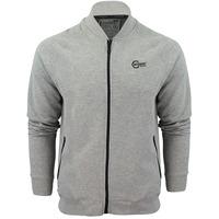 morgan ribbed collar cotton bomber jacket in mid grey marl dissident