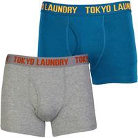 motley sports boxer shorts set in light grey marl marble blue tokyo la ...