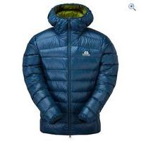 mountain equipment mens dewline hooded jacket size m colour blue