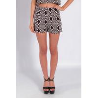 Monochrome Aztec Print Shorts