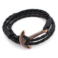 moge new fashion alloy leather bracelet cool party leisure sports