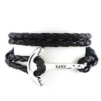 MOGE New Fashion Alloy / Leather Bracelet / Cool / Party / Leisure / Sports