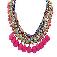 MOGE Vintage / Cute / Party / Casual Alloy / Imitation Pearl / Resin / Porcelain Statement Necklaces