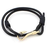 moge new fashion alloy leather bracelet cool party leisure sports