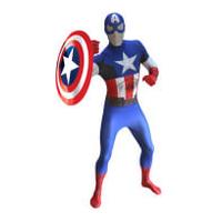 Morphsuit Adults\' Deluxe Zapper Marvel Captain America - L