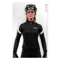 moozes zita womens long sleeve cycling jersey black xlarge