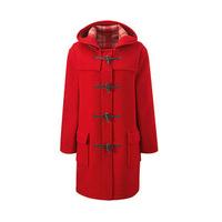 Montgomery Duffle Coat, Ladies? Long, Red, Size 10, Wool