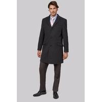 moss 1851 tailored fit charcoal epsom overcoat