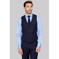 moss 1851 tailored fit ink check waistcoat