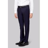 Moss London Skinny Fit Navy Jacquard Trousers